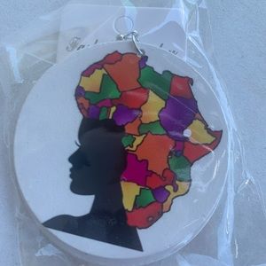 This Is My Country Afro Drop Earrings.